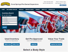 Tablet Screenshot of coralspringspreownedsuperstore.com